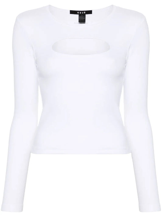 Cut-Out Ribbed Top