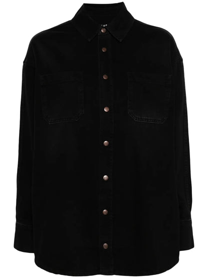 Press-Stud Cotton Shirt