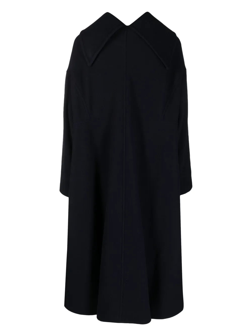 Cut-Out Collar Maxi Coat