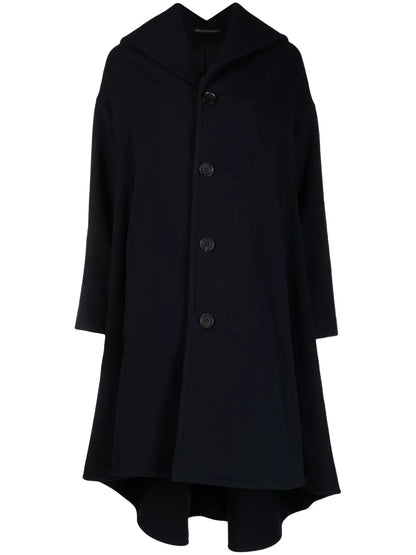 Cut-Out Collar Maxi Coat