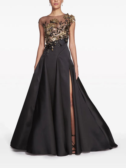 Sequin-Embellished Bow-Detail Dress