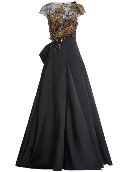 Sequin-Embellished Bow-Detail Dress