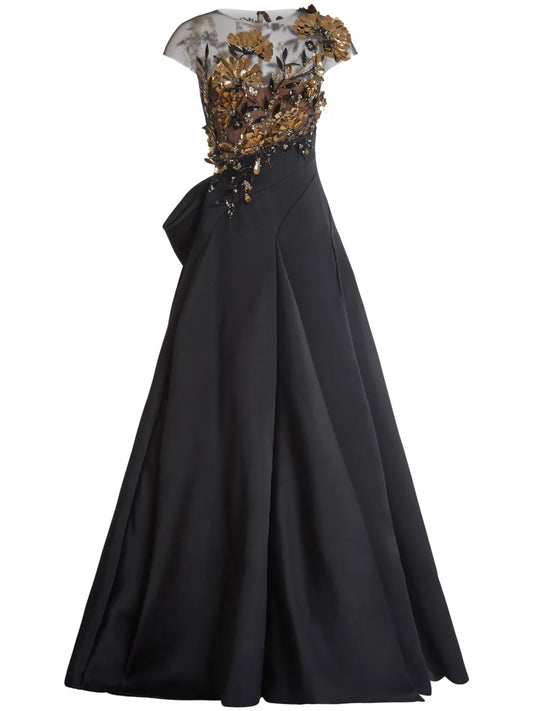 Sequin-Embellished Bow-Detail Dress