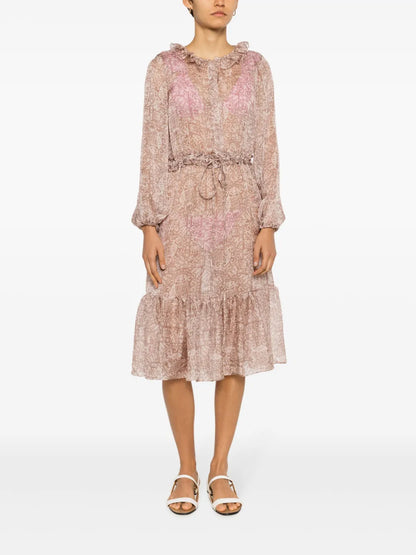 Bryere Graphic-Print Midi Dress