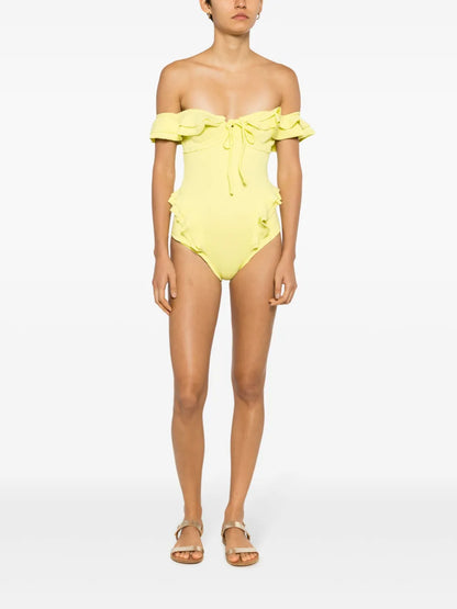 Lanzo Ruffled Off-Shoulder Swimsuit