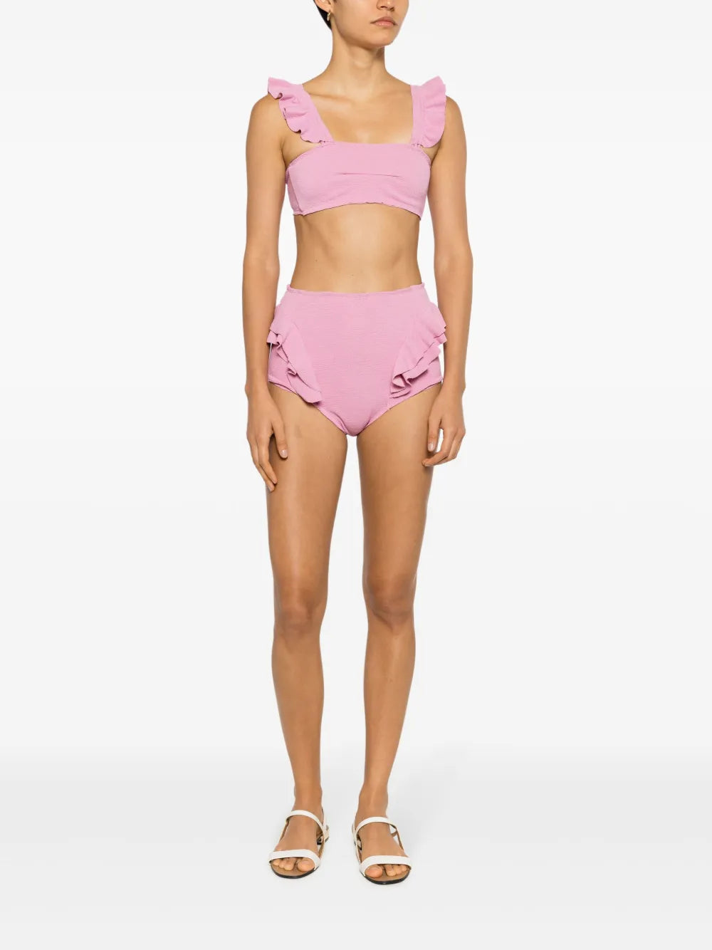 Zarbo Ruffle-Detail Bikini Top