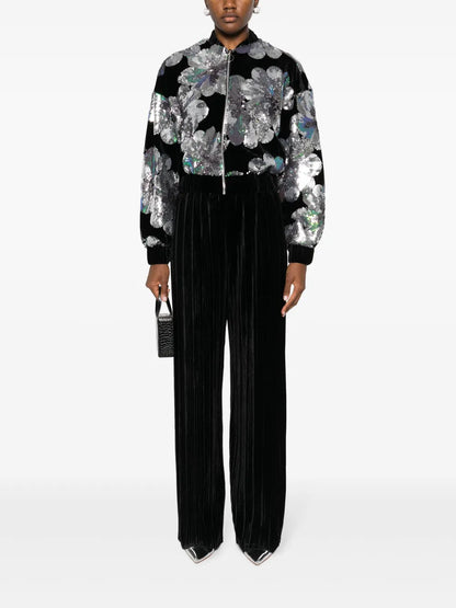 Lotem Pleated Velvet Trousers