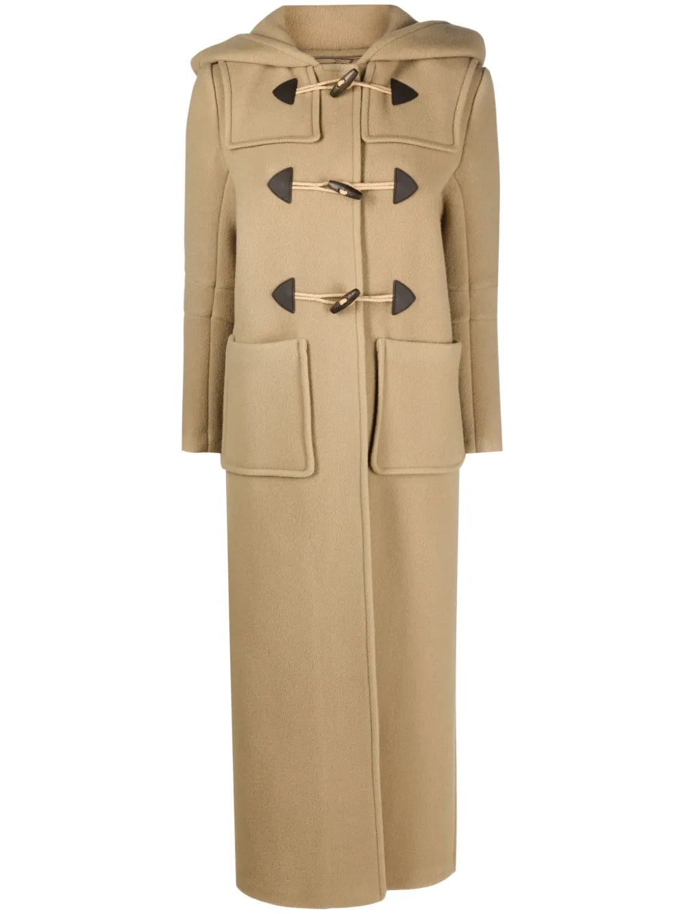Slouch-Hood Wool Coat