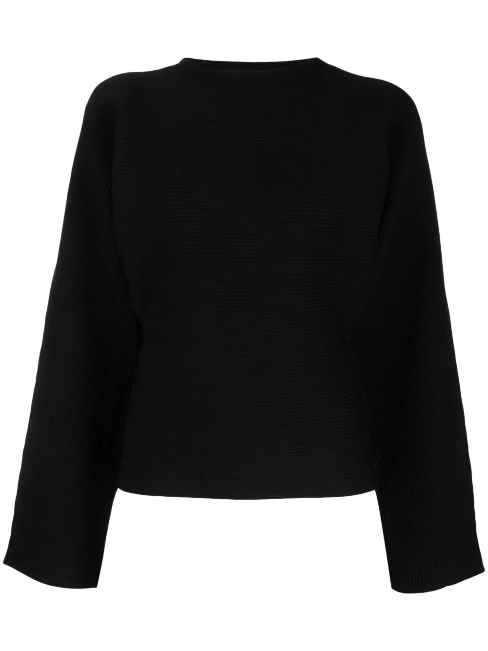 Round-Neck Ribbed-Knit Top