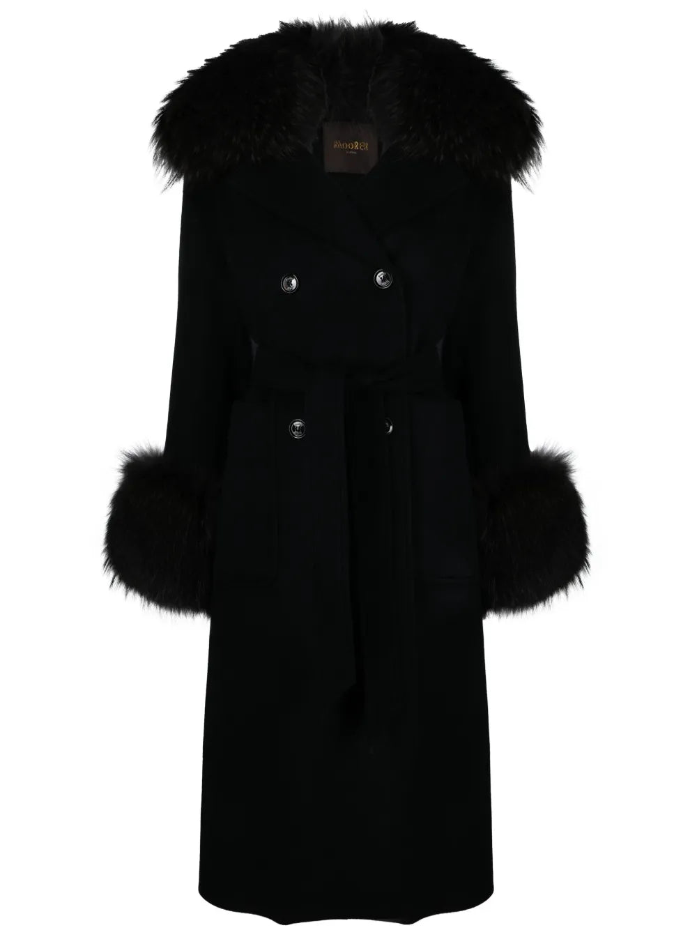 Malaika Wool-Cashmere Double-Breasted Coat