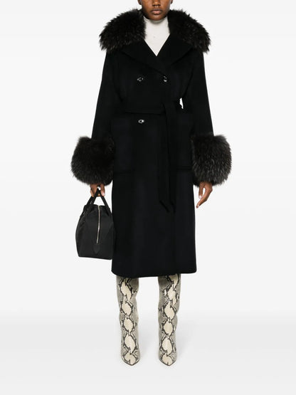 Malaika Wool-Cashmere Double-Breasted Coat