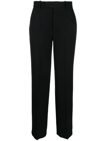 Pressed-Crease Straight-Leg Trousers