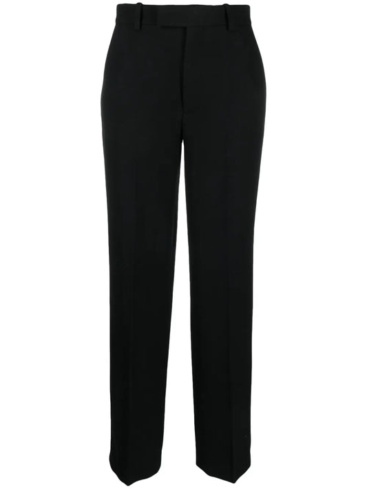 Pressed-Crease Straight-Leg Trousers