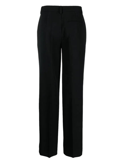 Pressed-Crease Straight-Leg Trousers