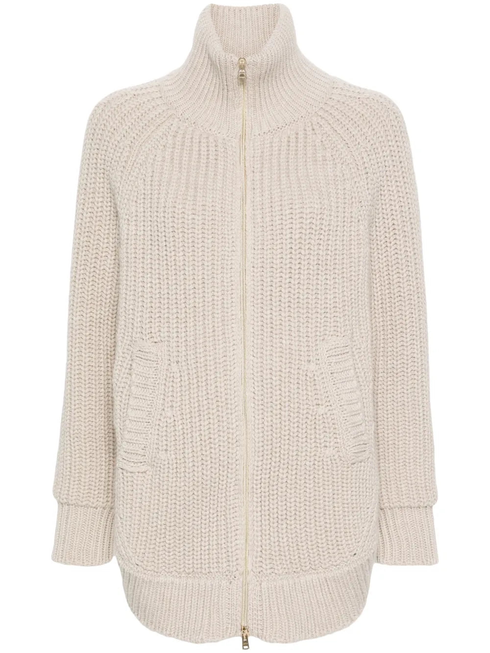 Panelled-Design High-Neck Jacket