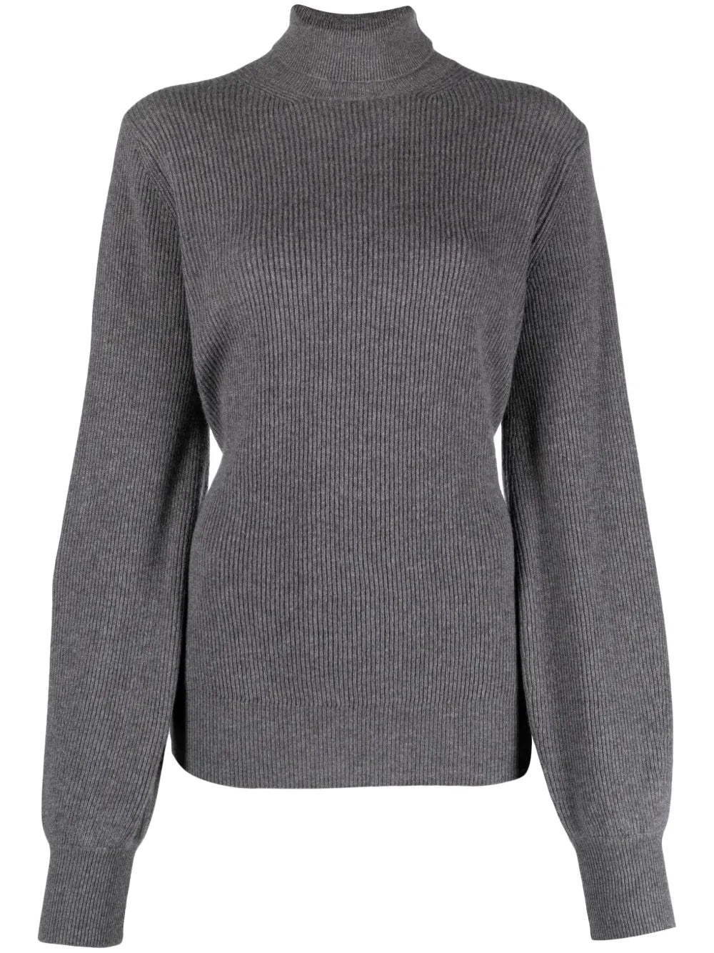 Roll-Neck Ribbed Cashmere Jumper