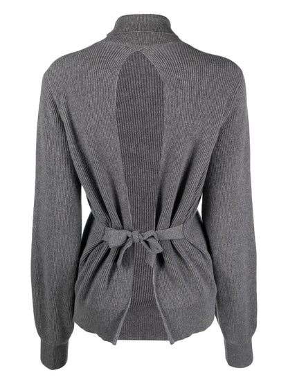 Roll-Neck Ribbed Cashmere Jumper