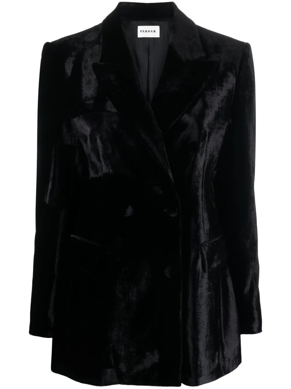 Double-Breasted Velvet Blazer