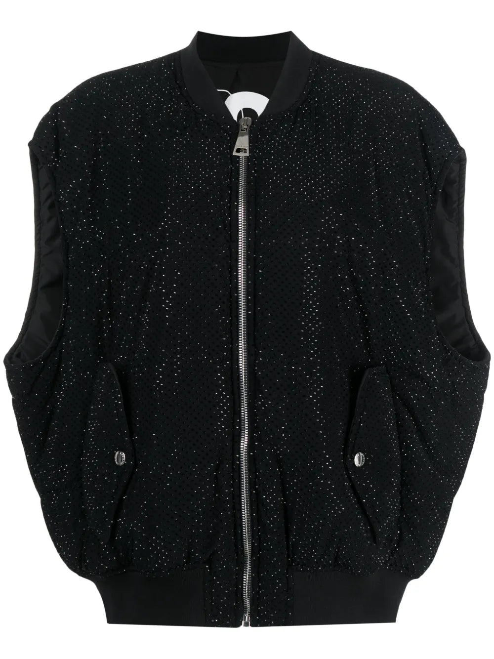 Rhinestone-Embellished Padded Gilet
