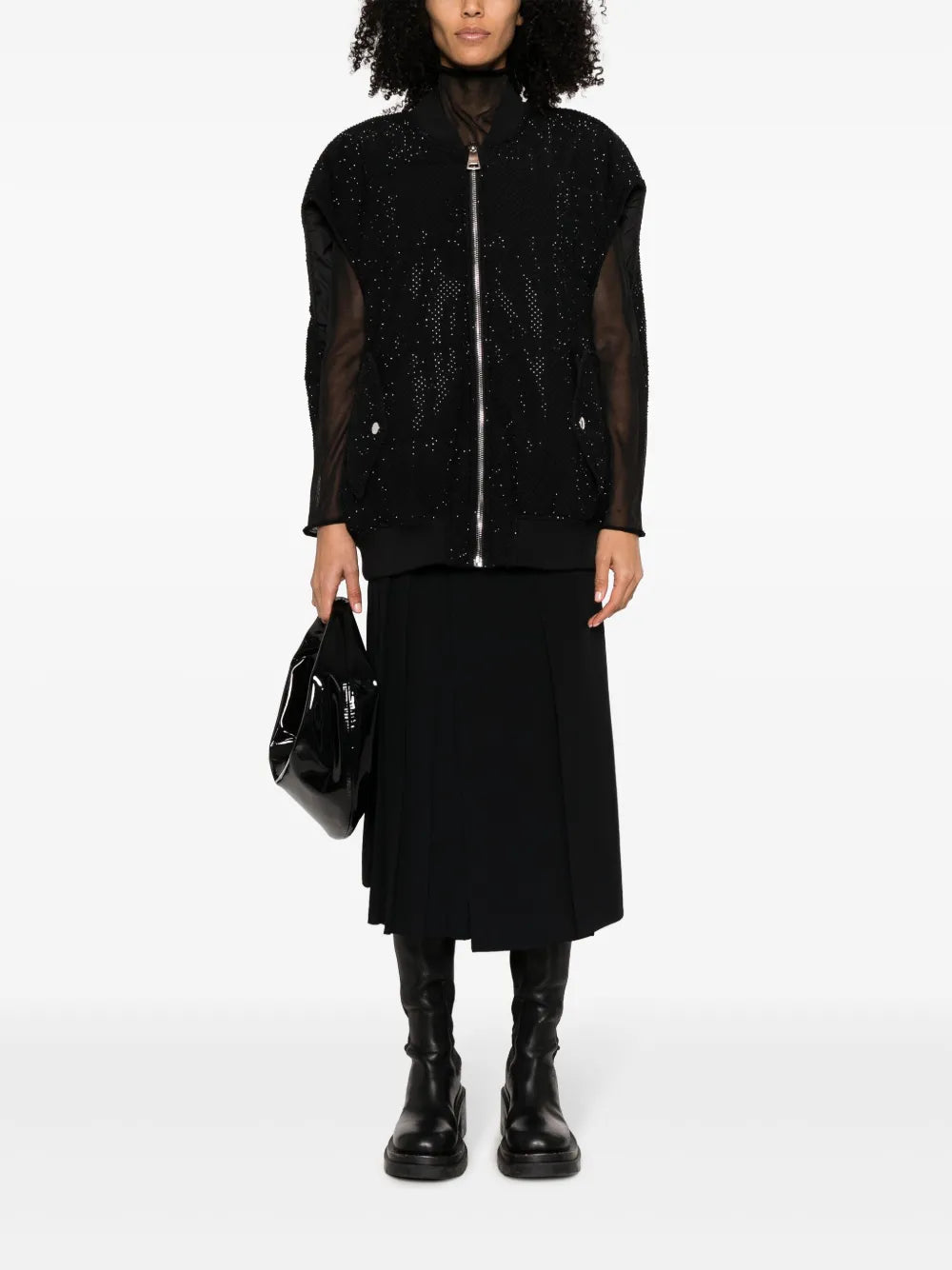 Rhinestone-Embellished Padded Gilet