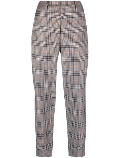 Micaela Checked Tapered Trousers