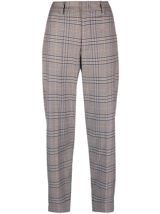 Micaela Checked Tapered Trousers