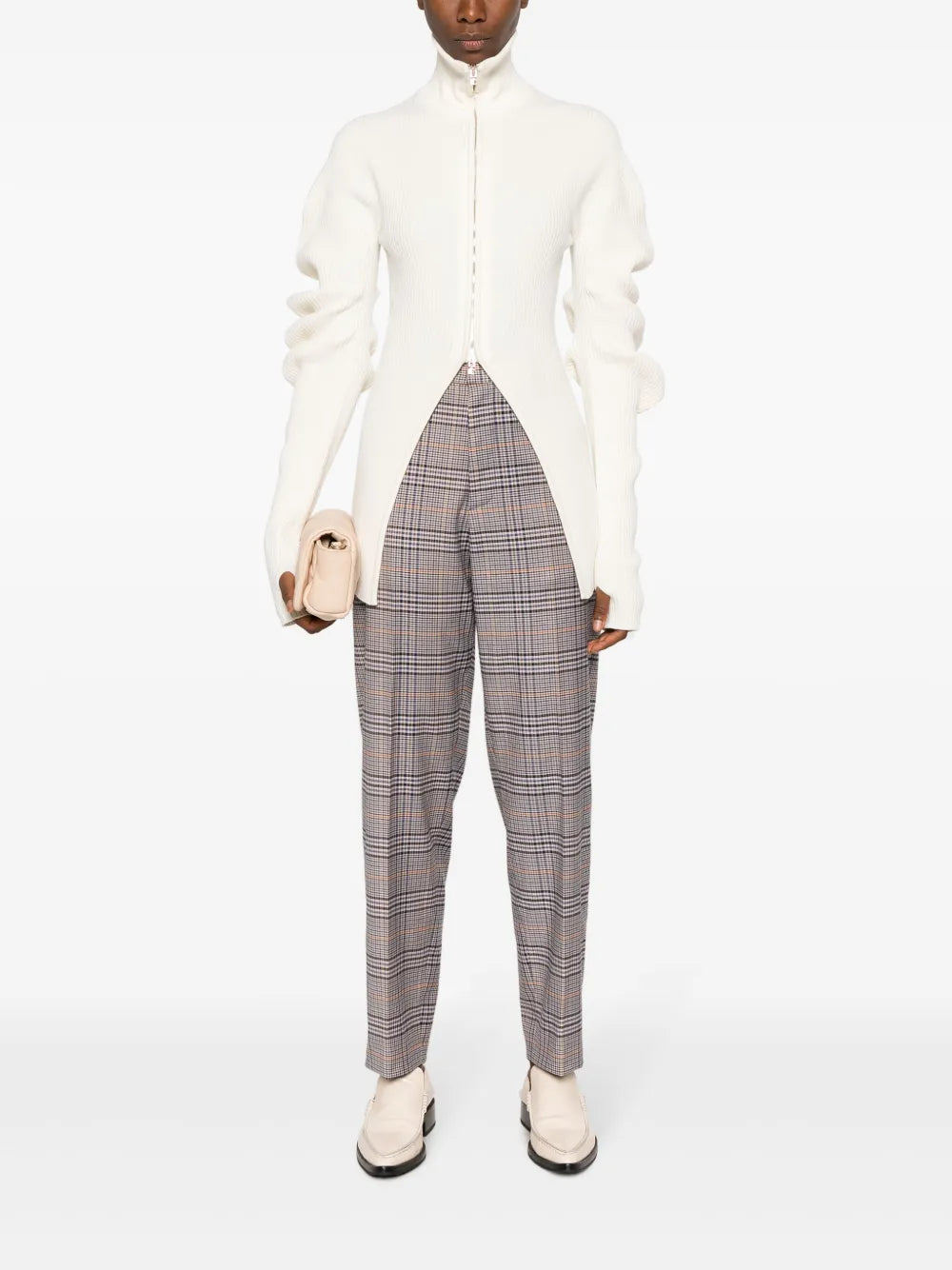 Micaela Checked Tapered Trousers