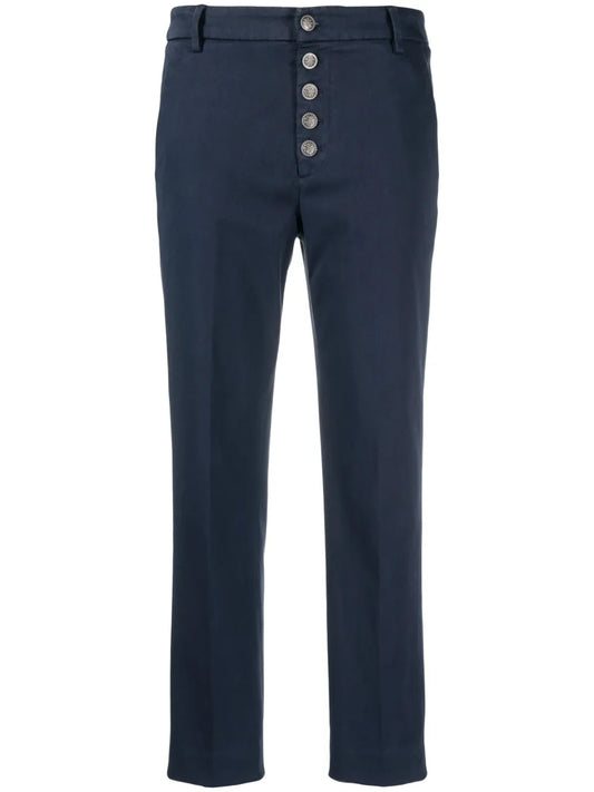 Mid-Rise Tapered-Leg Trousers