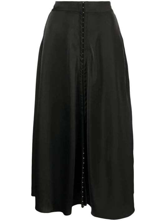 Diversion Satin A-Line Midi Skirt