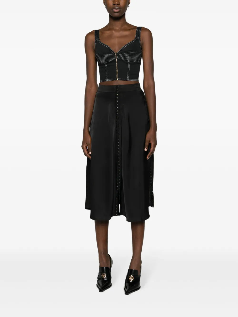 Diversion Satin A-Line Midi Skirt