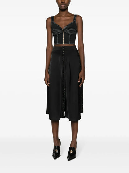 Diversion Satin A-Line Midi Skirt