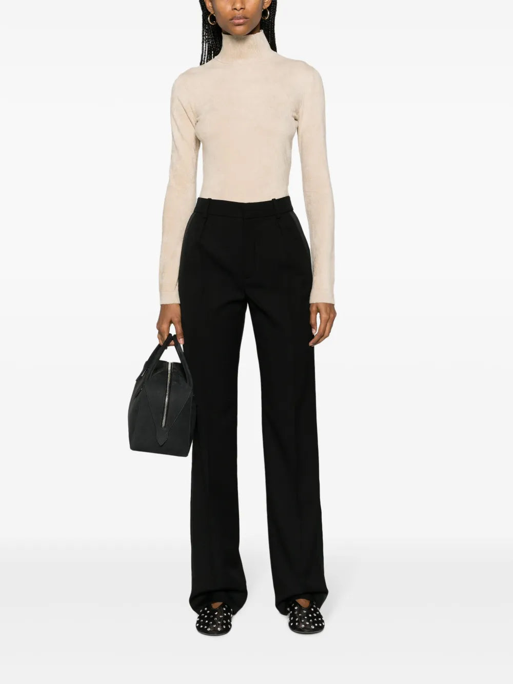 High-Neck Long-Sleeve Bodysuit