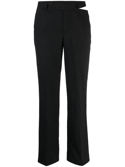 Straight-Leg Wool Trousers