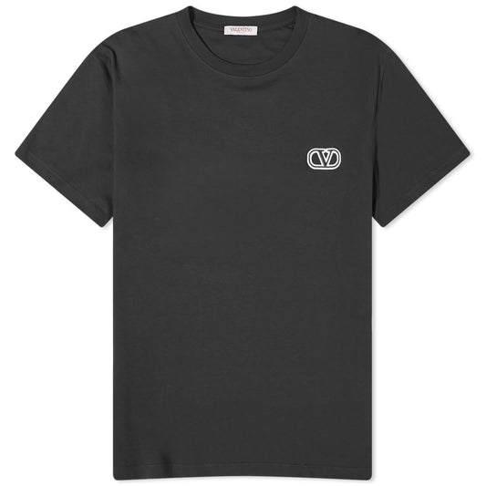 Embroidered V Logo Tee