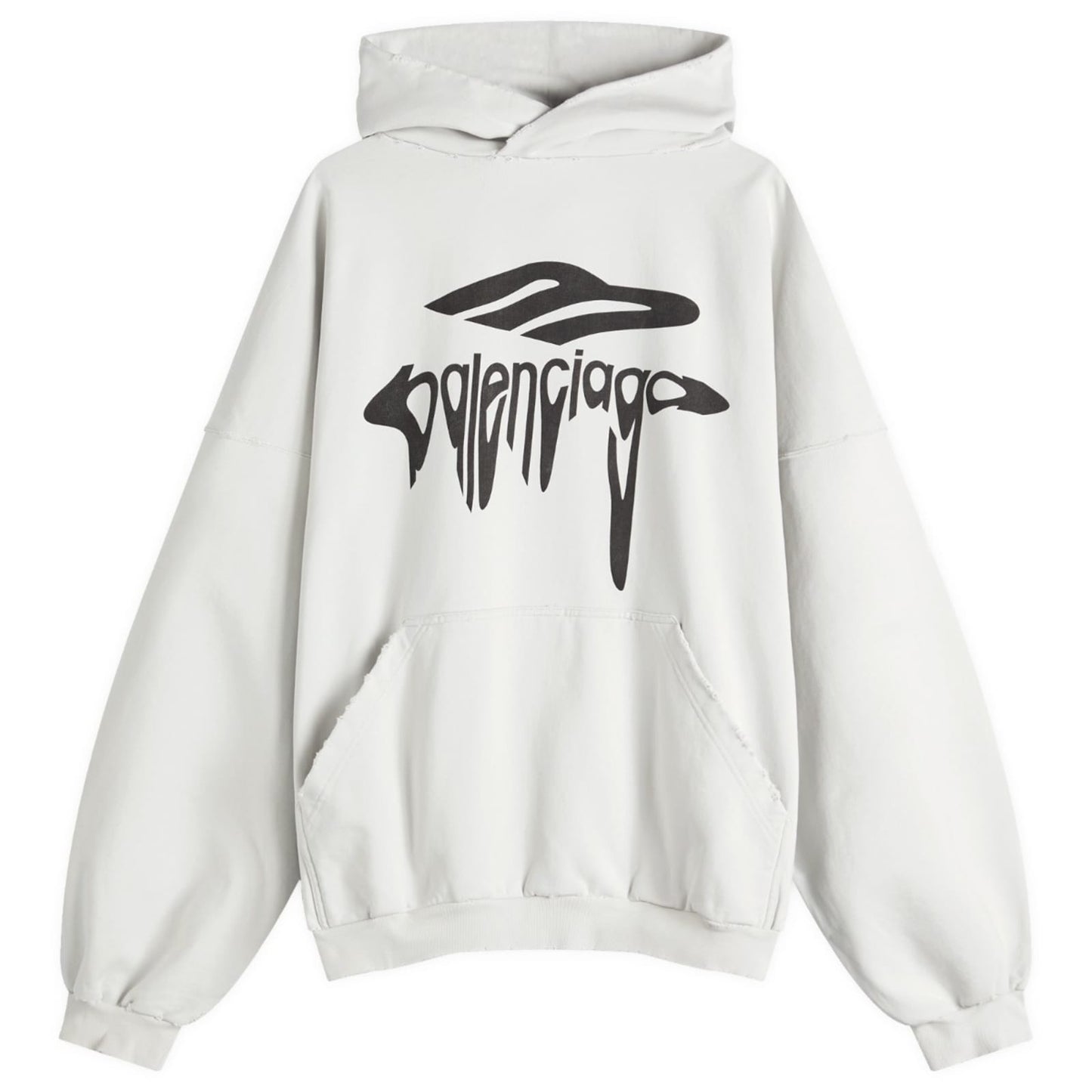 Wavy Logo Large Fit Hoodie