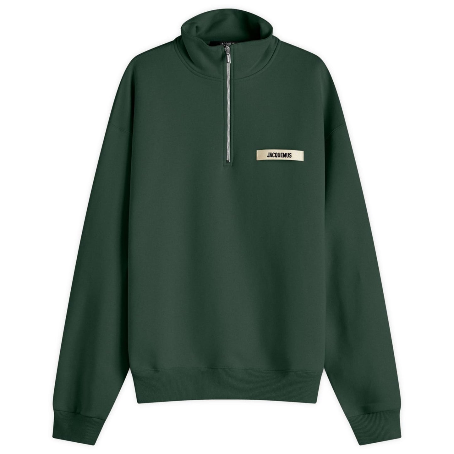 Grosgrain Patch Logo Half Zip Sweatshirt