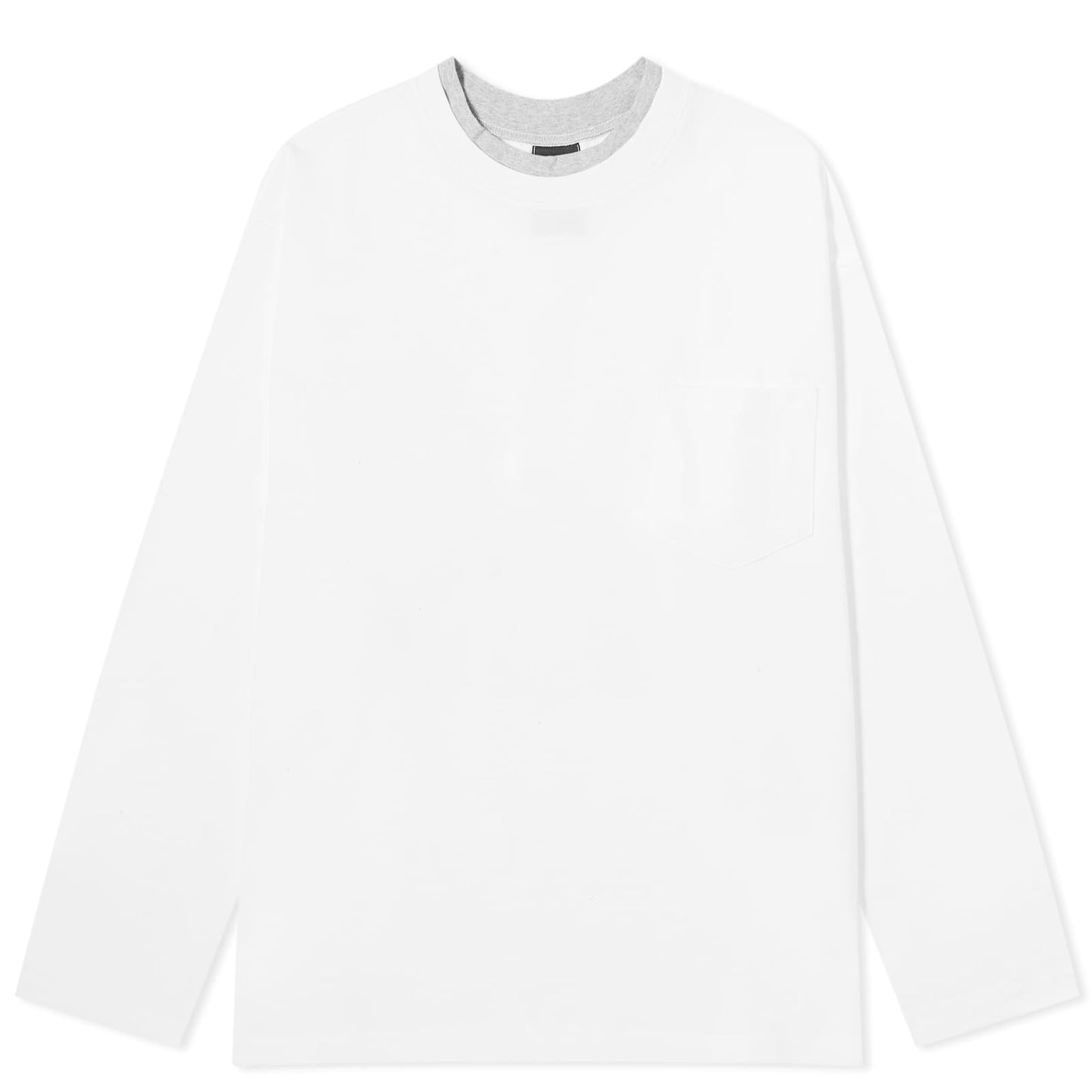 Double Neck Longsleeve Pocket T-shirt