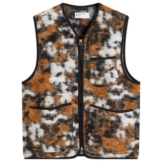 Ylang Flower Wool Fleece Zip Gilet