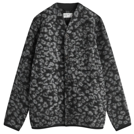 Leopard Wool Fleece Cardigan