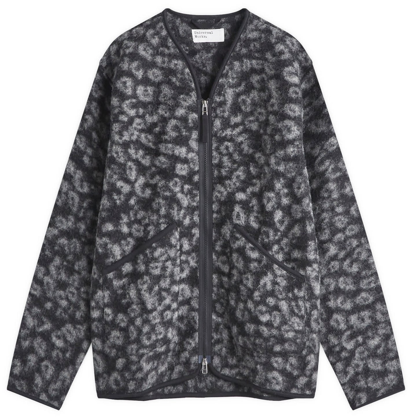 Leopard Wool Fleece Liner Jacket