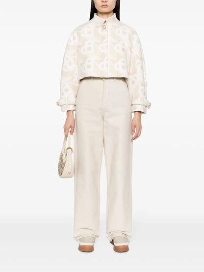 Logo-Monogram Cropped Jacket