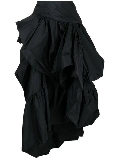 Asymmetric Tiered Maxi Skirt