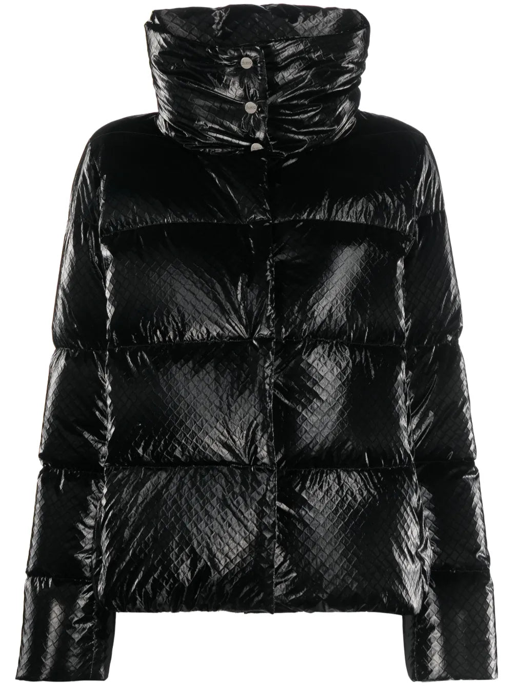 Snakeskin-Effect Padded Jacket