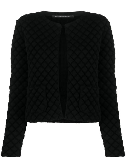 Naike Debossed Diamond-Pattern Jacket