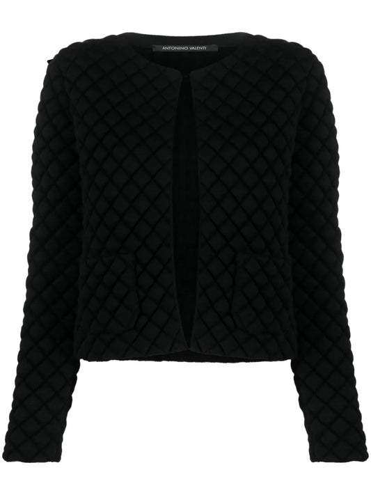 Naike Debossed Diamond-Pattern Jacket