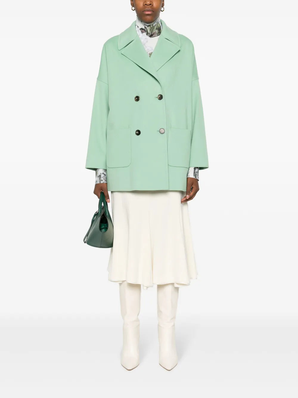 Double-Breasted Virgin Wool Coat