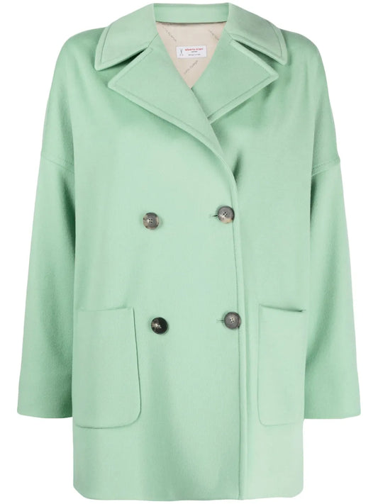Double-Breasted Virgin Wool Coat