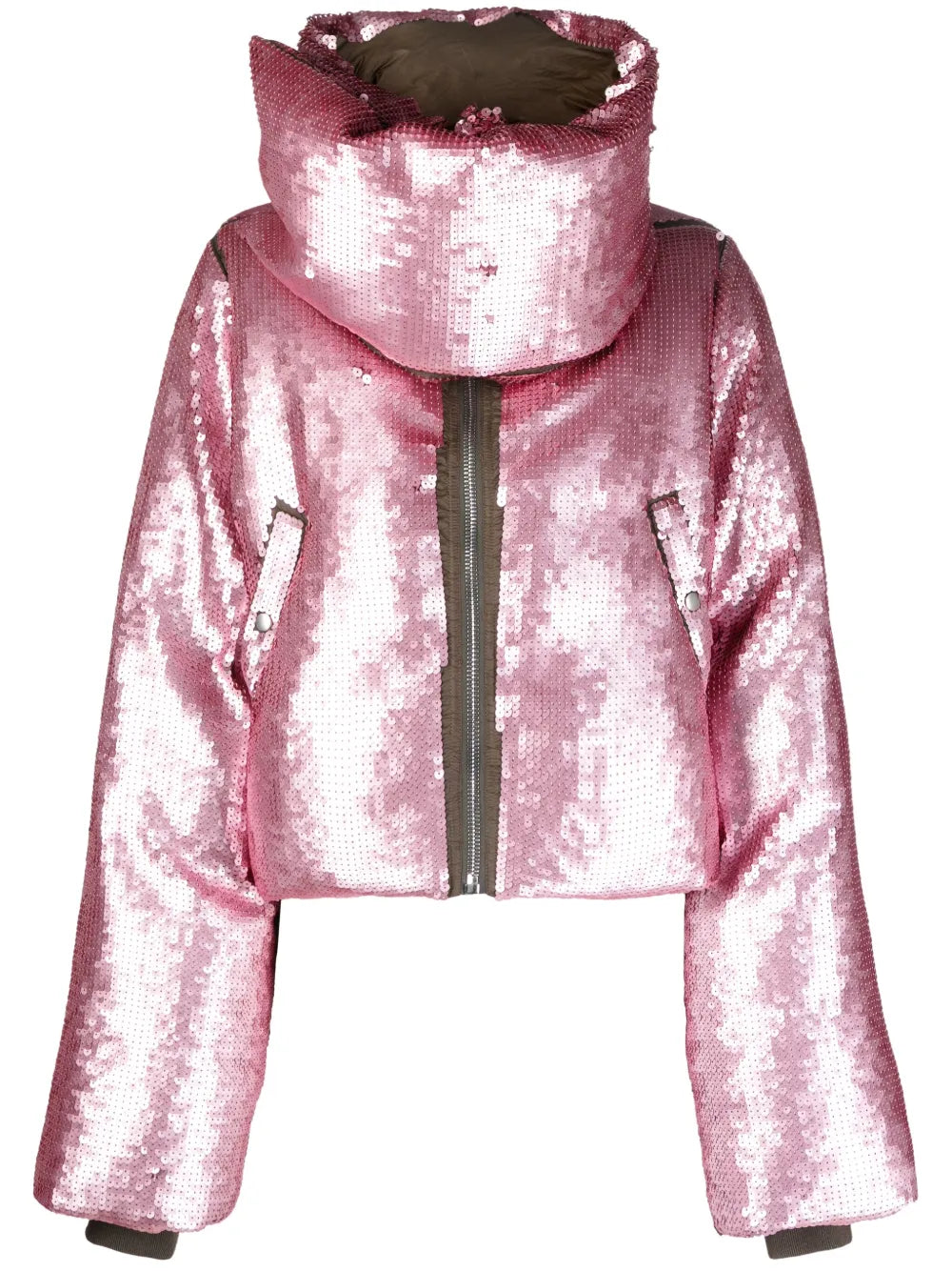 Sequin-Embellished Wool Puffer Jacket
