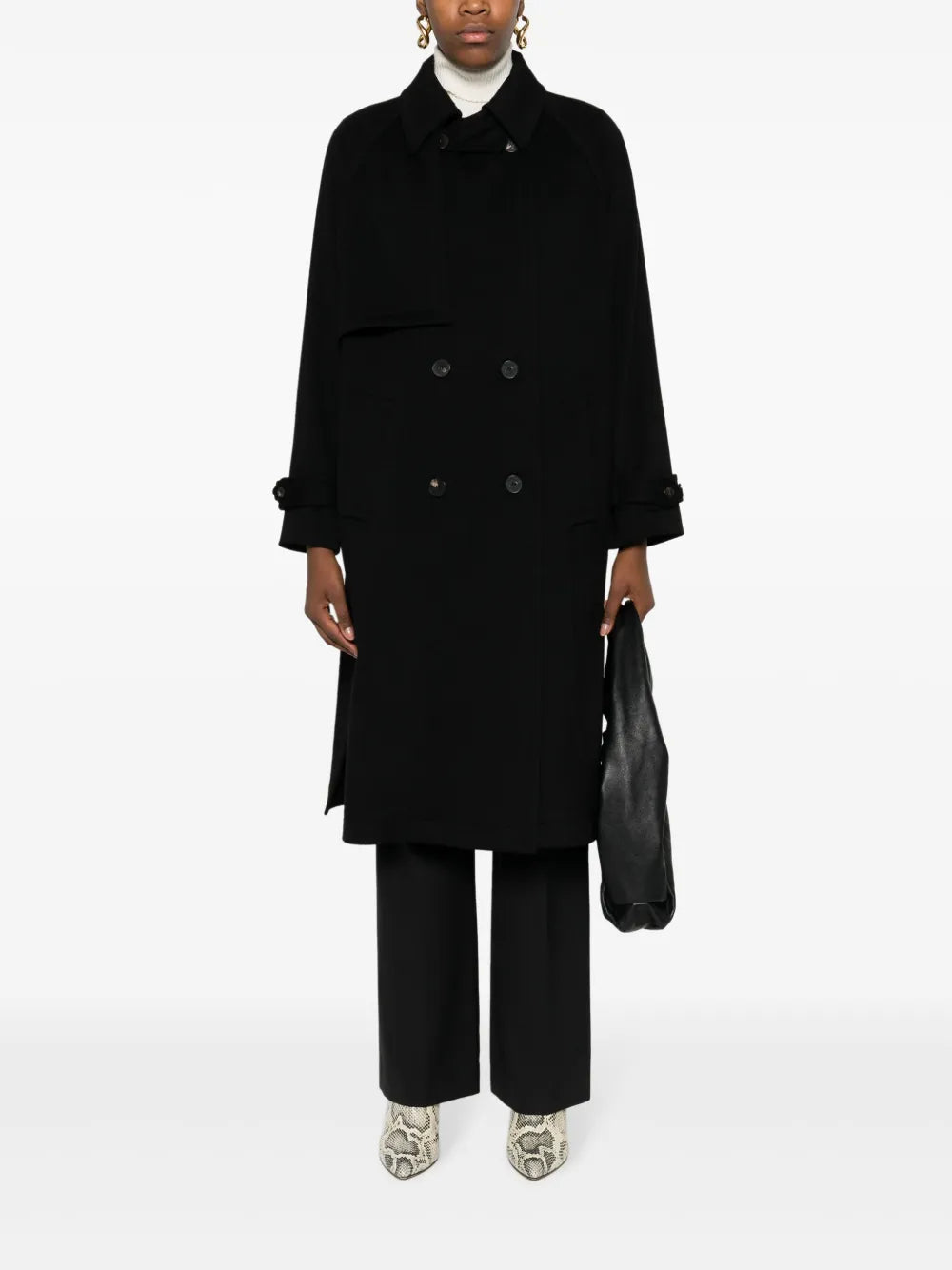 Double-Breasted Virgin-Wool Coat