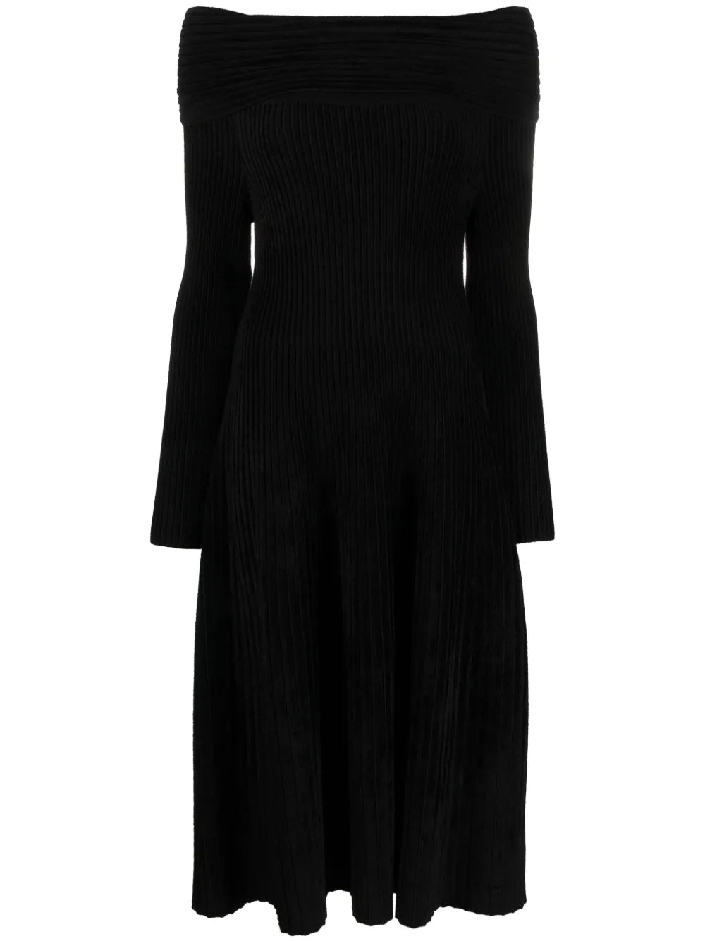 Crystal Ribbed-Knit Midi Dress